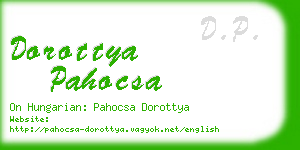 dorottya pahocsa business card